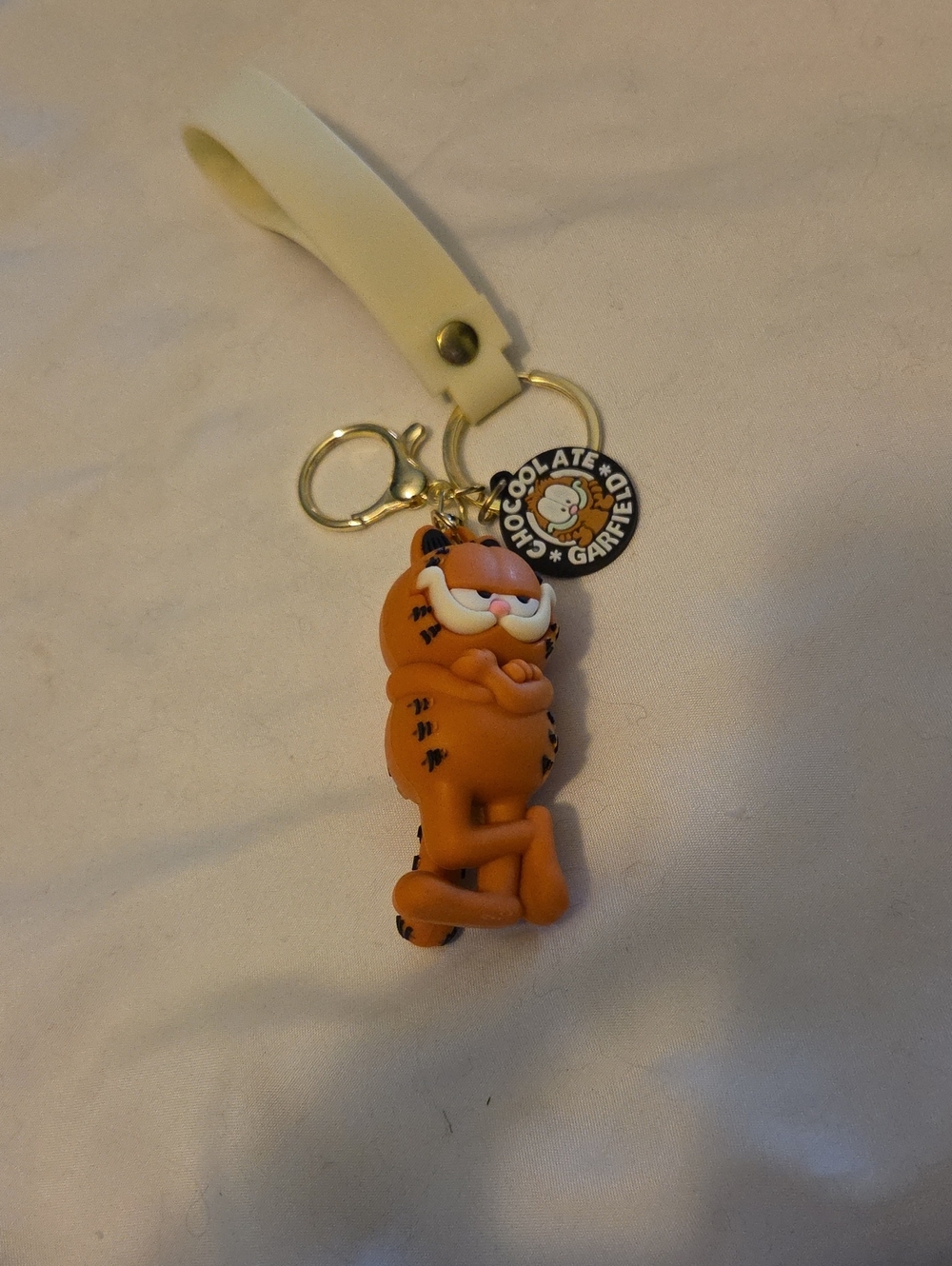 Garfield Orange PVC Key & Card Holder with Cream Strap
